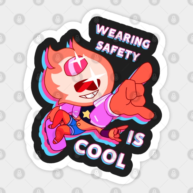 Safety is Cool Sticker by duplicarto